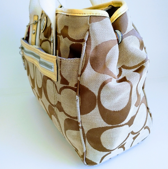 Coach Daisy Signature Khaki Shoulder Bag - Picture 5 of 15